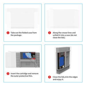 Confezione da 5 Custodie Protettive Trasparenti in PET per Cartucce di Gioco SNES - Copertura Protettiva per Videogiochi (Ordini Self-Pickup) (TK/TEMU) - Product Image 4
