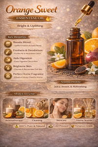 <b>Sweet</b> Orange Essential Oil Pure Natural Brightening Aromatherapy Skin Care Hair Care Massage Diffuser Use All Skin Types <b>Bulk</b> - Product Image 2