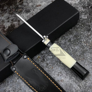 Vente en gros de couteaux Bowie multi-usages en acier inoxydable de haute qualité avec manche en bois, fabrication sur mesure, OEM - Product Image 2