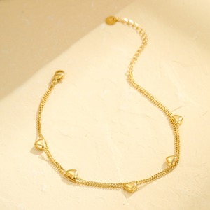 Hot Selling Dainty Heart Charm <b>Beach</b> Anklet Anklets for Women 18K Gold - Product Image 4