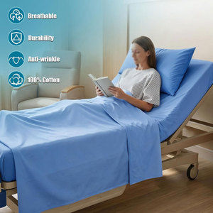 Draps d'hôpital de haute qualité, literie médicale durable en polycoton, doux, respirant, lavable, linge de lit pour les soins de santé, vente en gros - Product Image 2
