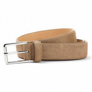 Ceinture en cuir véritable pour homme avec boucle en acier, confortable et personnalisable pour le travail - Product Image 3