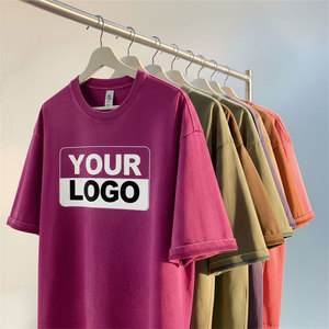 Wholesale High Quality 230g Heavyweight Oversized T-<b>Shirt</b> <b>100</b>% Cotton Round Neck Short Sleeve Unisex Blank T <b>Shirt</b> - Product Image 2