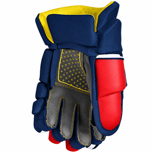 Guantes de Hockey sobre Hielo IBERIA Premium Azul Marino y Amarillo |   Guantes de Protección para Jugadores de Hockey |   OEM Personalizado al por Mayor - Product Image 6
