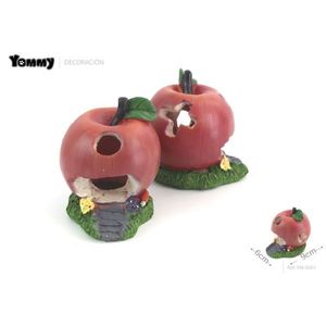Escondite para Peces en Forma de Manzana de 6cm x 9cm, Decoración para Acuario - Product Image 1