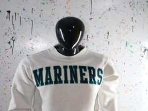 Mariners เสื้อสเวตเชิ้ตคอวีสีเทาเข้มสำหรับนักเดินเรือเสื้อสเวตเชิ้ตคอแบบปักลาย100% สีกรมท่าเสื้อสเวตเชิ้ตคอกว้างโปรดักชั่นในเมือง - Product Image 4