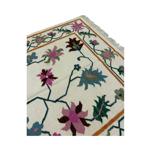 Tapis Kilim Abstrait en Laine Tissé à la Main |   Tapis moderne à tissage plat, fait main, écologique, antibactérien, pour salon, chambre à coucher, maison - Product Image 2