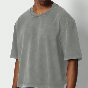 Camisetas de Hombre al por Mayor con Logotipo Personalizado, de Alta Calidad, Corte Holgado, Estilo Vintage, Lavado Ácido, para Gimnasio - Product Image 3