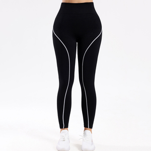 Leggings personnalisés avec logo imprimé pour femmes, vêtements de fitness, de gym et de yoga, leggings de haute qualité pour femmes, service OEM disponible. - Product Image 5