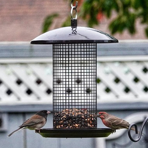 Geo Pyramid Suet Ball Feeder Metal Mesh Bird Feeder Outdoor <b>Garden</b> Hanging Feeder - Product Image 5