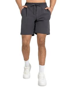 Custom Design <b>Mens</b> Athletic <b>Shorts</b> Gym Running Fitness <b>Black</b> Casual Workout Solid Plain Dyed Breathable Elastic Waist Summer - Product Image 4