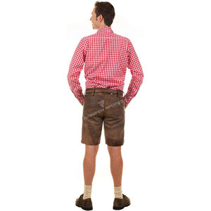 Costume bavarois en cuir suédé véritable fait main de haute qualité, Lederhosen traditionnel allemand, court, respirant, grande taille - Product Image 6