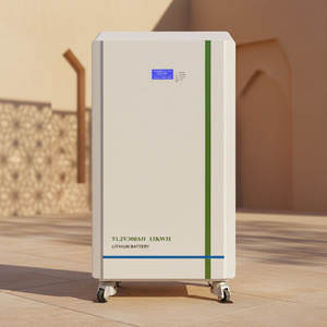 Batería Solar Doméstica de 51.2V 5kWh 10kWh 15kWh, Respaldo de Energía LiFePO4, Montaje en Pared, Ruedas Opcionales, LCD, CAN, RS485 - Product Image 1