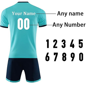 ชุดฟุตบอลสั่งทำขายส่ง ไซส์พลัส แห้งเร็ว ระบายอากาศได้ดี ผลิตจากโพลีเอสเตอร์ พิมพ์ลายโลโก้ทีมด้วยเทคนิค Sublimation - Product Image 3
