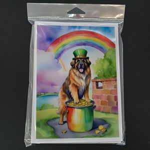 Leonberger St Patrick's Day Tarjetas de felicitación en blanco Paquete de 8 con sobres A7 Whimsical 5x7 Tamaño de nota - Product Image 3