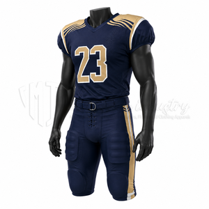 Conjunto de Uniforme de Fútbol Americano Personalizado, Camiseta y Pantalones Azules para Equipo, Fabricante de Ropa Deportiva de Fútbol Personalizada, OEM ODM - Product Image 3