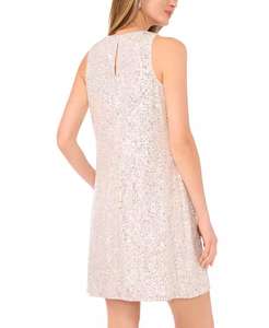 Robe à col rond sans manches pailletée pour femmes | Vince Camuto - Product Image 2