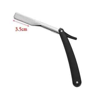 Navaja de Afeitar Recta con Hoja de Acero Inoxidable y Mango de Plástico, Herramienta de Afeitado de Una Sola Hoja para Uso en Barberías - Product Image 3