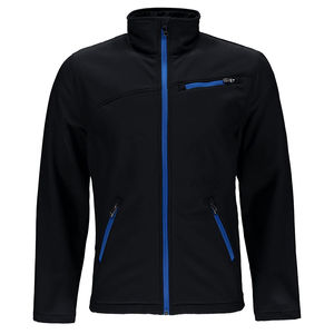 เสื้อแจ็คเก็ตผู้ชายแบบมีฮู้ด ลายโลโก้ด้านหน้า ผ้า softshell ระบายอากาศ กันลม กันน้ำ เป็นมิตรกับสิ่งแวดล้อม เหมาะสำหรับการเดินทาง - Product Image 1