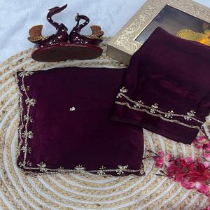 Sari en soie de créateur à motifs dégradés, magnifiques perles Katdana brodées à la main, design moderne, tenue de mariage indienne et pakistanaise - Product Image 1