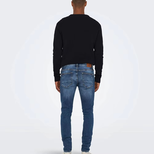 Jean droit en denim lavé 100 % coton respirant et à séchage rapide pour homme, coupe ajustée, qualité supérieure, service OEM - Product Image 4