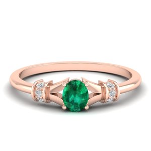 REYES Custom Made 925 Sterling <b>Silver</b> GRA Certified Moissanite <b>Ring</b> With Oval Cut 0.35Ct Green <b>Emerald</b> Gemstone Engagement <b>Rings</b> - Product Image 5