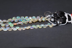 Perles d'opale Welo éthiopiennes de 7 MM opale éthiopienne naturelle en forme de coeur lisse ligne de 8 pouces pour l'artisanat de bijoux - Product Image 5