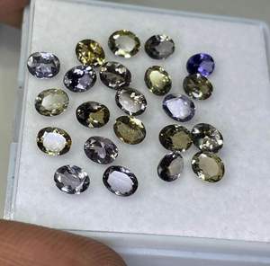 Lot de tanzanite naturelle facettée non chauffée 5x4 mm. Tanzanite ovale non montée. - Product Image 3