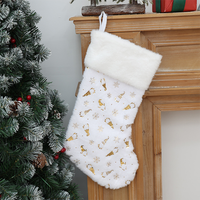Grandes chaussettes de Noël en feutre de 18 pouces, décorations festives à suspendre à l'arbre, sacs cadeaux pour Noël