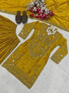 Ensemble chemise à manches longues, dupatta, salwar kameez, mariée, indien, pakistanais, dernière mode 2025, élégant, fantaisie, robe de soirée de mariage - Product Image 3