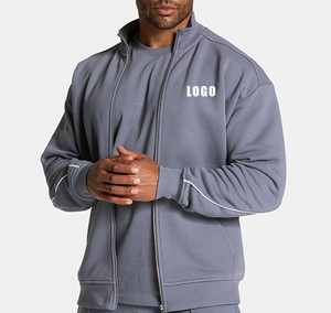 เสื้อผ้าผู้ชายคุณภาพสูง ทรงหลวม คอตั้ง ผ้าฝ้ายหนา 100% ระบายอากาศได้ดี แห้งเร็ว เหมาะสำหรับออกกำลังกาย ฟิตเนส วิ่ง เล่นกีฬา สตรีทแวร์ - Product Image 1