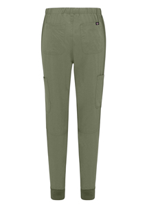 Ensemble de blouses médicales pour femmes, vert olive, haut à col en V, poches, pantalon à cordon, uniformes d'hôpital, toile 100% coton, logo personnalisé, toutes saisons - Product Image 4