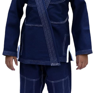 Kimono Profesional de Jiu Jitsu para Niños, con Logotipo Frontal Personalizado y Diseño de Gi, Gi de BJJ de Algodón Liso de 240g para Entrenamiento y Competición Infantil - Product Image 5