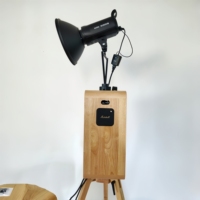 Photomaton rétro en bois double face avec support d'imprimante, miroir DSLR et machine photo pour iPad