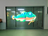 Affichage d'intérieur de haute transparence LED de conception légère d'écran ultra mince de P5 pour des projets publicitaires créatifs