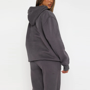 Nouveaux pulls en coton personnalisés avec logo en gros, pulls d'hiver pour femmes, col rond ample et manches longues, couleur unie - Product Image 4