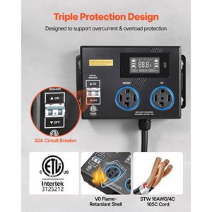 Presa Intelligente NEMA 14-30 con Interruttore Automatico per Ricarica EV, 24A Max 240V, Splitter per Asciugatrice e Caricatore EV - Product Image 4