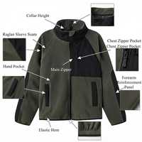 Blouson bomber en velours côtelé vert olive pour homme, avec empiècements noirs, col rond, fermeture éclair, coupe-vent décontracté, streetwear d'automne