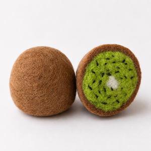 Mahaguthi <b>Craft</b> Conscience Felt Handmade Kiwi Toy for Kids <b>Wool</b> <b>Craft</b> Educational Fruit Shape Unisex 3 6 Years 5.5cm Dia X 5cm - Product Image 3