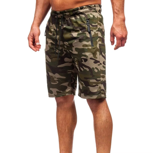 Shorts de sport pour hommes style urbain, taille élastique, logo personnalisé imprimé, motif uni, toile, service OEM – Vente chaude - Product Image 3