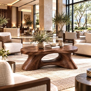 Luxali Modern Solid Wood Coffee Table Living Room Handmade Natural Eco-Friendly Durable Easy Clean Antique Decor Home Furniture - Product Image 2