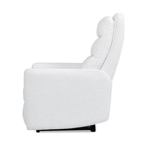 Bloomy 35.5\" High Back Power <b>Recliner</b> Motion Chair in Chiffon White Boucle - Product Image 6