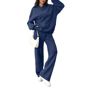 Nouvel ensemble de survêtement oversize tendance pour femme – Léger, hiver, épaules tombantes, personnalisable, grandes tailles - Product Image 6