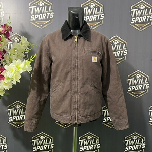 Legendary Whitetails Men's <b>Denim</b> <b>Jacket</b> Waxed Cotton Water Resistant Reversible Mandarin Collar Horn Button Closure <b>Embroidery</b> - Product Image 2
