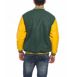 OEM Custom Manufacturer's <b>Men's</b> College Varsity <b>Jacket</b> Woolen Embroidered Wool Patches Leather Sleeves Baseball Letterman Style - Product Image 2