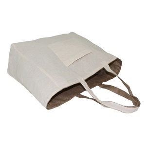 Bolsa Tote Reversible de Doble Cara, Estilo de Vida Diario Único, Ecológica, de Yute y Algodón, Tipo Convertible para Uso en Ambos Lados - Product Image 3