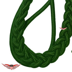 สายสะพายไหล่สีเขียวแบบเกลียวปลายสีทองเมทัลลิก - Product Image 2