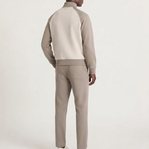 Ensemble de survêtement pour hommes, veste zippée intégrale, couleur unie, vêtements de sport décontractés, jogging, automne-hiver, matière respirante en polyester et coton - Product Image 3