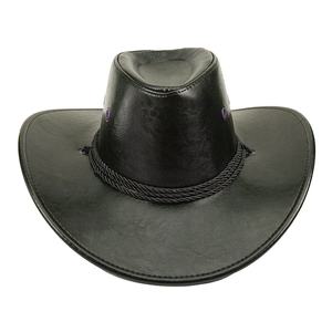 Chapeaux de cowboy en cuir ajustables avec logo personnalisé, style chapeau de cowboy, pour l'équitation, pour hommes - Product Image 3