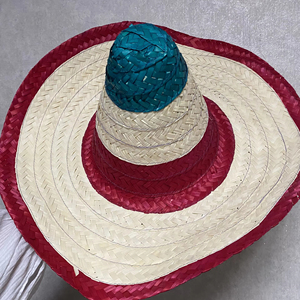 Chapeaux de paille mexicains lumineux pour adultes / Chapeau de paille fait main pour fête, décontracté, restaurant, hôtel, quotidien, festival, cadeau, décoration - Product Image 1